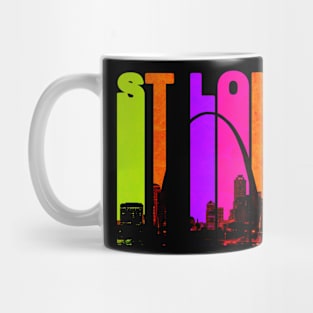 Retro St Louis Missouri Cityscape Skyline Mug